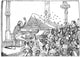 Franz Liszt and His Admirers Cartoon Art Print by Theodor Hosemann