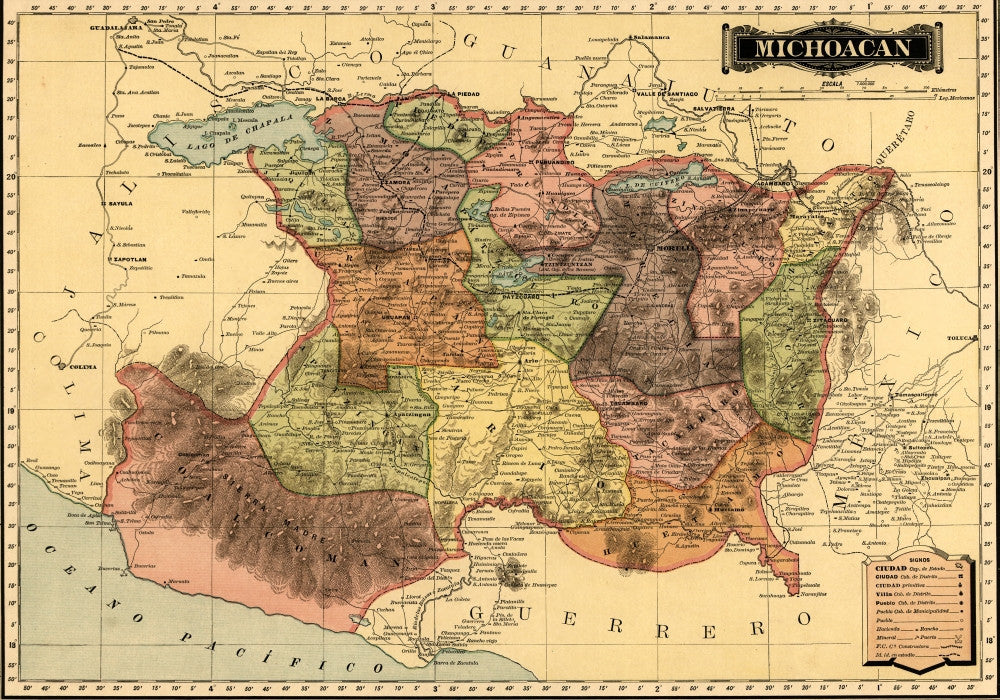 Michoacan - 1844 Fine Art Print - Various Sizes Available