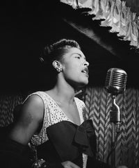 Billie Holiday Performing at Downbeat in NYC - Fine Art Print