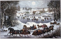 Central Park in Winter Fine Art Print by Currier & Ives