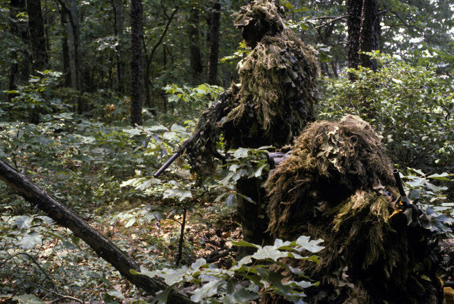 Marine Sniper Team in Ghillie Suits Fine Art Print by Stocktrek Images