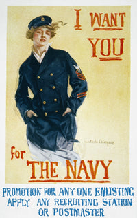I Want You for the Navy World War I Poster by Howard Chandler Christy