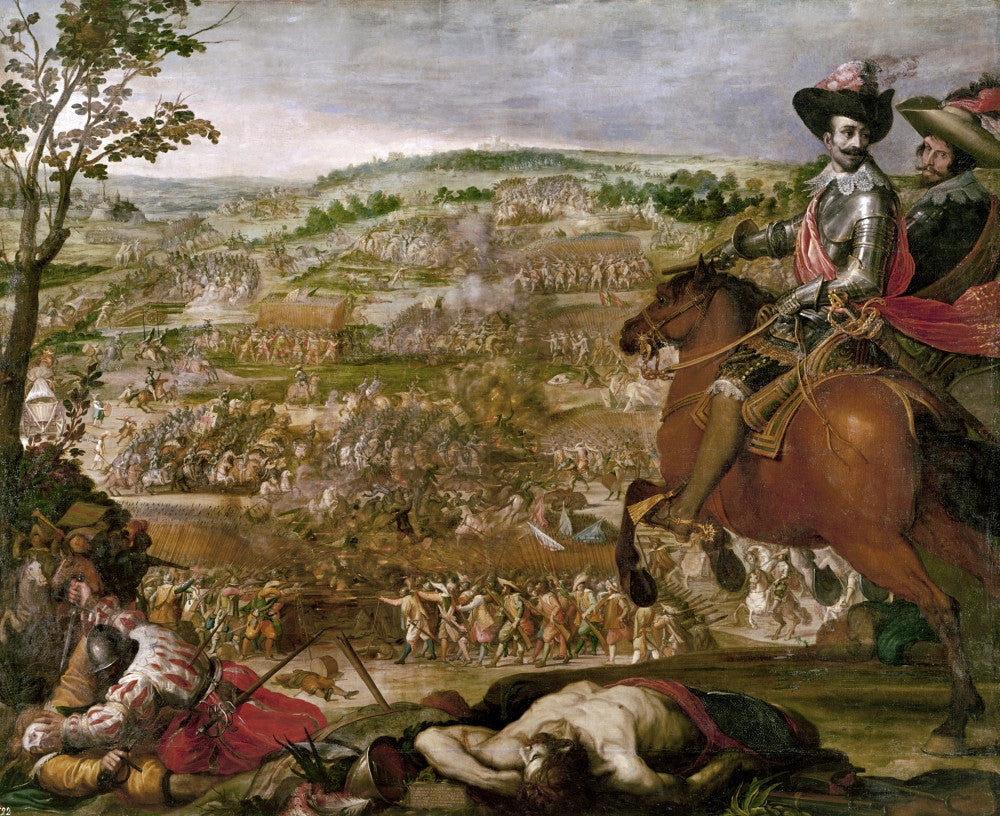 The Victory of the Spanish Army at Fleurus - Fine Art Print by Vicente Carducho