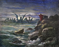 Daniel's Vision of the Four Beasts Engraving After Gustave Doré - Fine Art Print