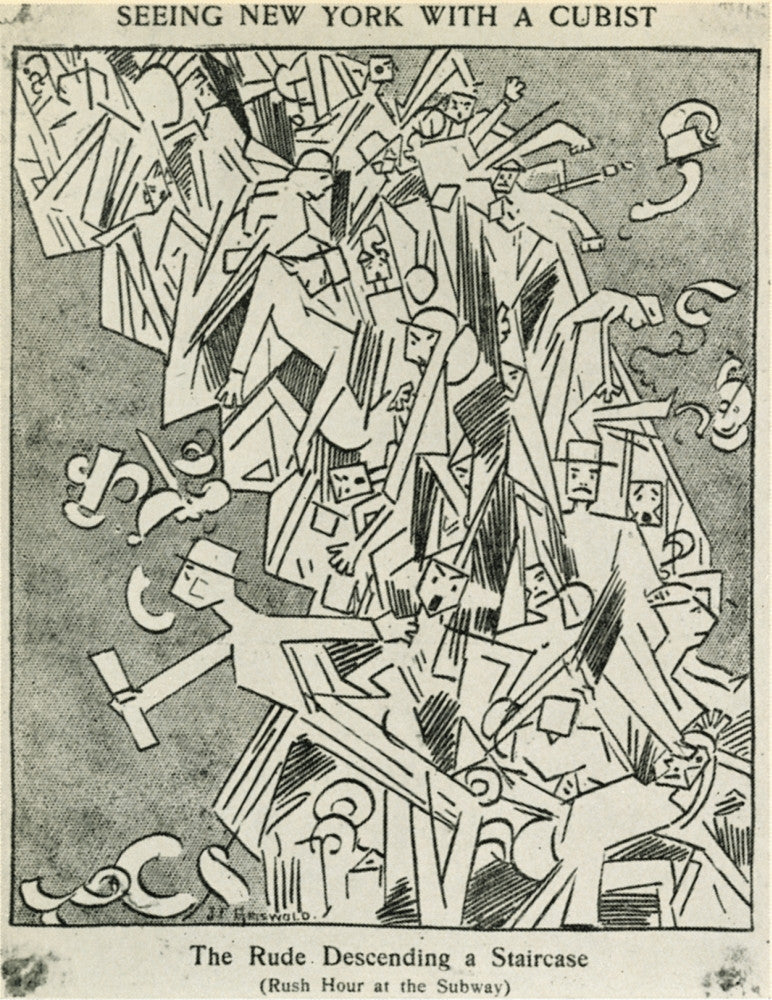 Seeing New York with a Cubist – The Rude Descending a Staircase Fine Art Print
