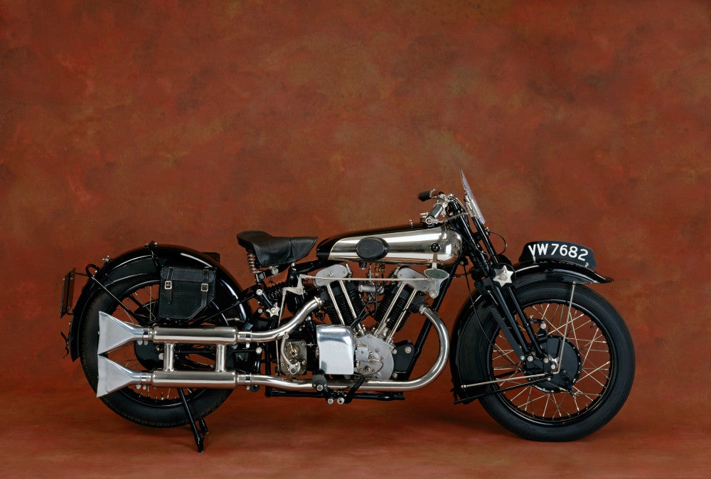 1930 Brough Superior 680cc V-Twin Motorcycle Poster Print
