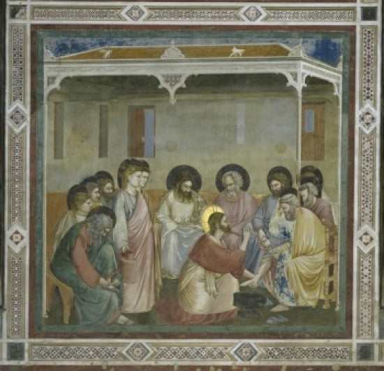 The Washing of the Feet Fresco Art Print by Giotto di Bondone