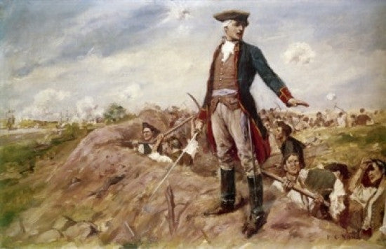 Colonel William Prescott at the Battle of Bunker Hill Poster Print by Frederick Coffay Yohn