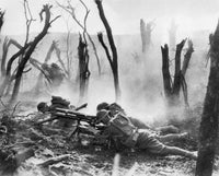 World War I Battlefield Poster Print - American Machine Gun Crew