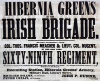 Civil War Recruiting Poster - 1861 Irish Brigade Call to Arms