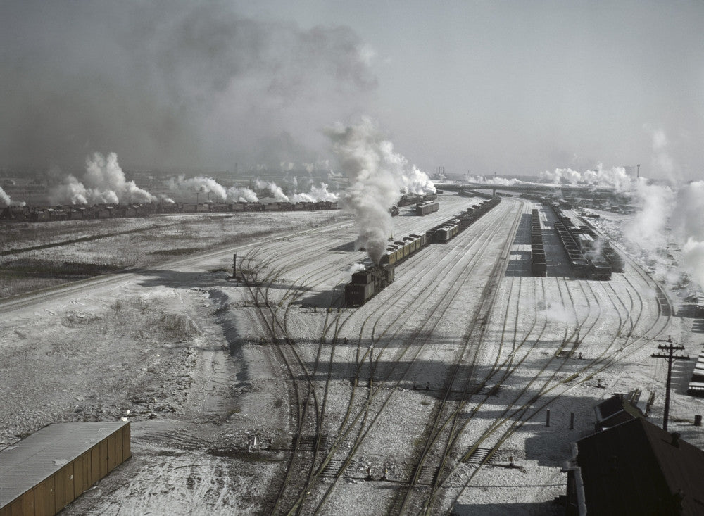 Chicago Railroad Yards Aerial View Fine Art Print by Jack Delano