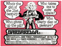 Barbarella Movie Poster Art Print featuring Jane Fonda - 1968