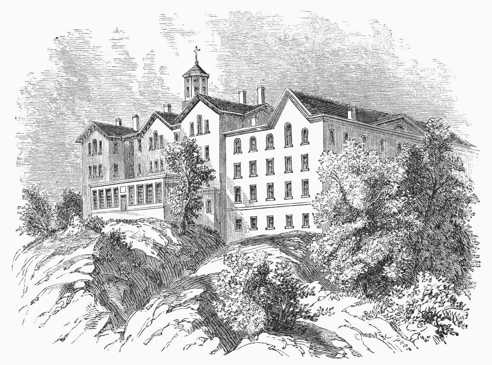 Manhattan College 1868 Wood Engraving Poster Print by Granger Collection