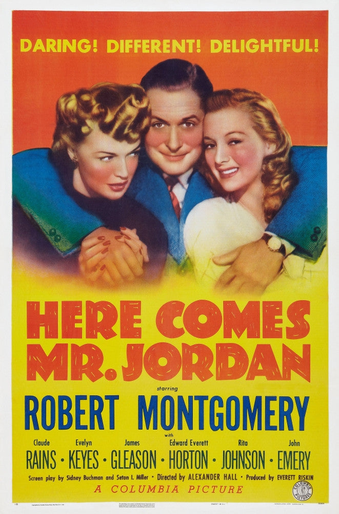 Here Comes Mr. Jordan Movie Poster Print (1941) - Multiple Sizes Available