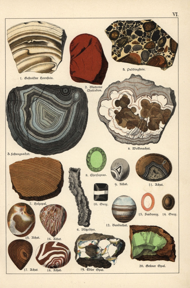 Precious Stones Fine Art Print - Agate, Onyx, Opal & Sardonyx