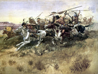 Intertribal Warfare Fine Art Print by Charles M. Russell