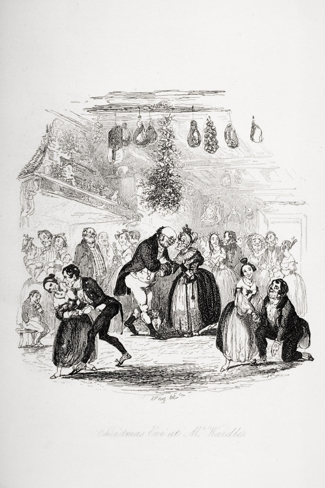 Christmas Eve at Mr. Wardle's Fine Art Print from The Pickwick Papers by H.K. Browne