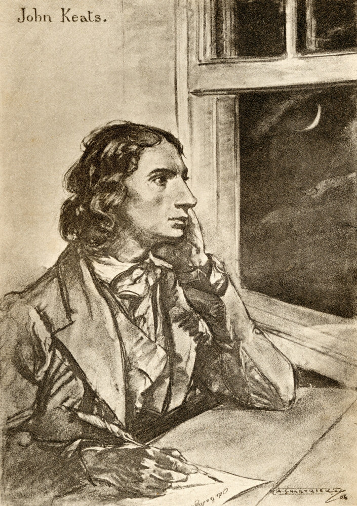 John Keats Fine Art Print - English Romantic Poet Illustration