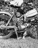 Boy Leaning on Moped Fine Art Print - Multiple Sizes Available