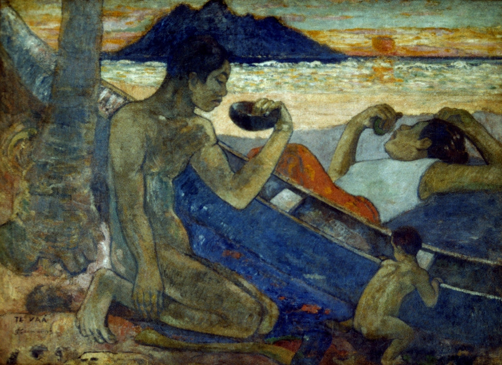 Pirogue Fine Art Print by Paul Gauguin - Oil on Canvas