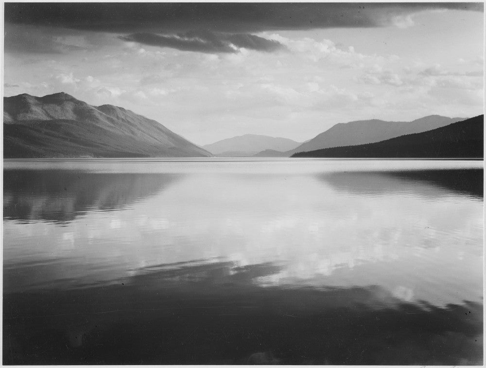 Evening McDonald Lake Fine Art Print by Ansel Adams
