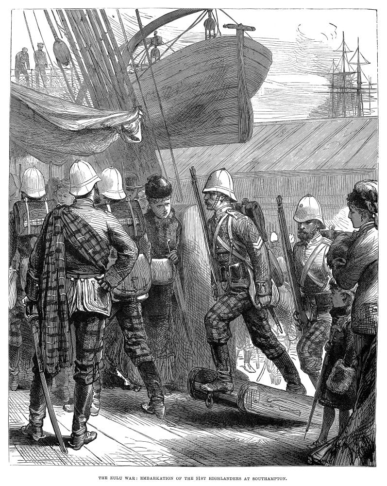 Zulu War: Soldiers Embarking for South Africa - Fine Art Print by Granger Collection