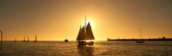 Sailboat in Key West, Florida Poster Print by Panoramic Images (37x12)