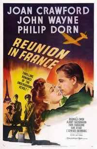 Reunion In France Movie Poster Art featuring Joan Crawford & Philip Dorn - 1942