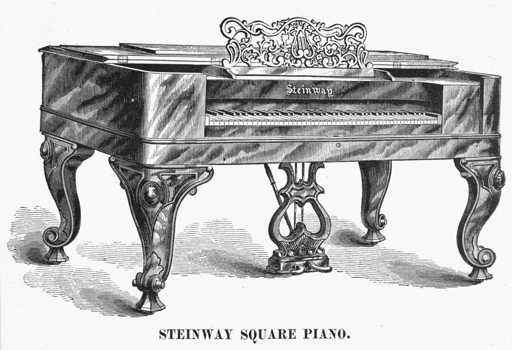 Steinway Square Piano Fine Art Print (1878) by Granger Collection