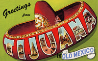Greetings from Tijuana - Old Mexico Fine Art Print by Curt Teich