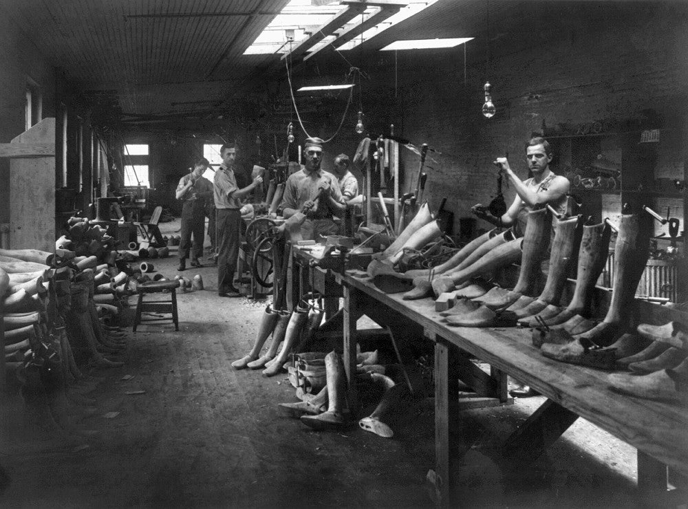 Artificial Limb Manufacture Photograph - J.E. Hangar, 1916