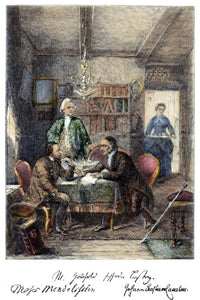 Moses Mendelssohn Religious Conversation Fine Art Print