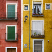 Colourful Apartment Buildings in Cuenca, Spain Fine Art Print by Keith Levit