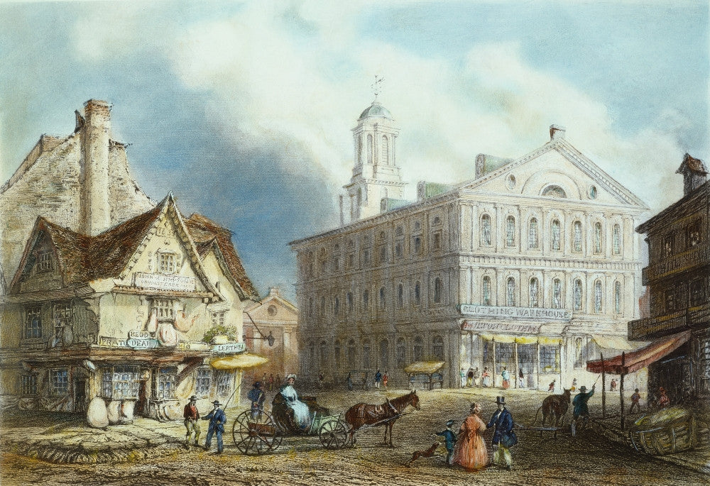 Boston: Faneuil Hall 1838 Fine Art Print by Granger Collection