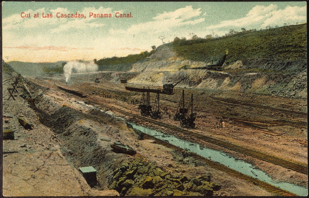 Panama Canal Zone Postcard Fine Art Print (c. 1910) by Granger Collection