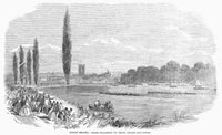 England Boat Race 1857 Fine Art Print by Granger Collection