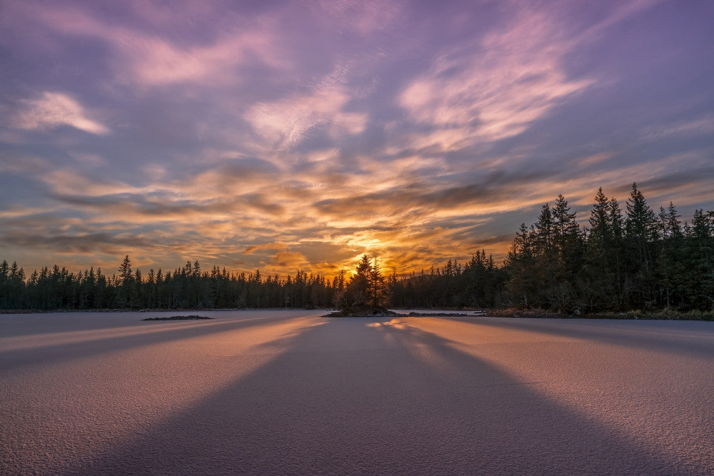 Winter Afternoon at Mendenhall Lake Fine Art Print by John Hyde