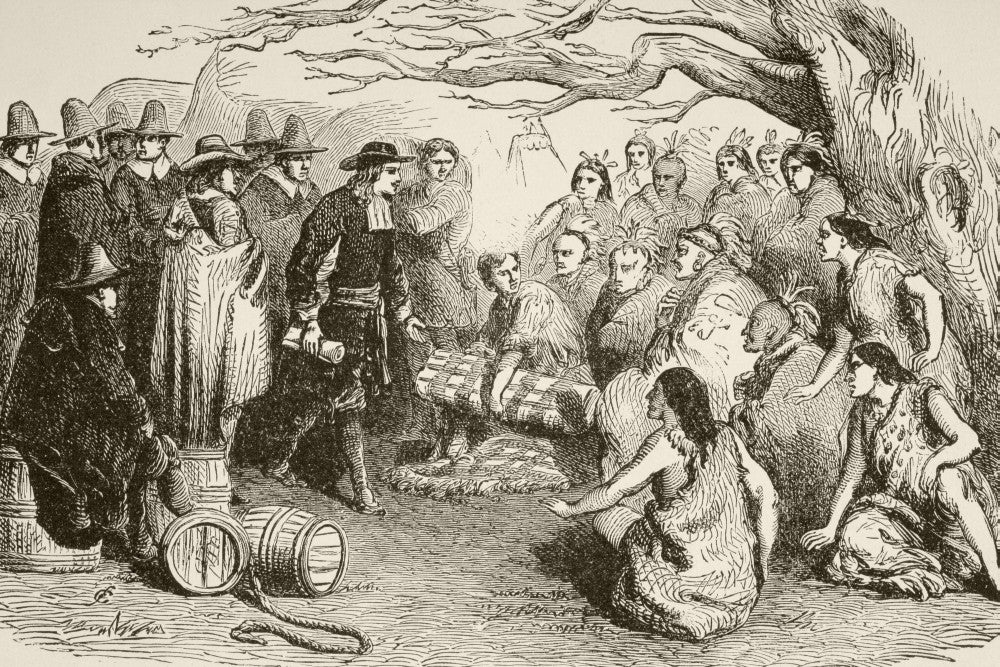 William Penn's Treaty with the Lenape Indians Fine Art Print by Ken Welsh