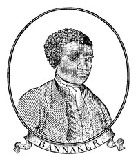 Benjamin Banneker Woodcut Portrait Print - Almanack Cover