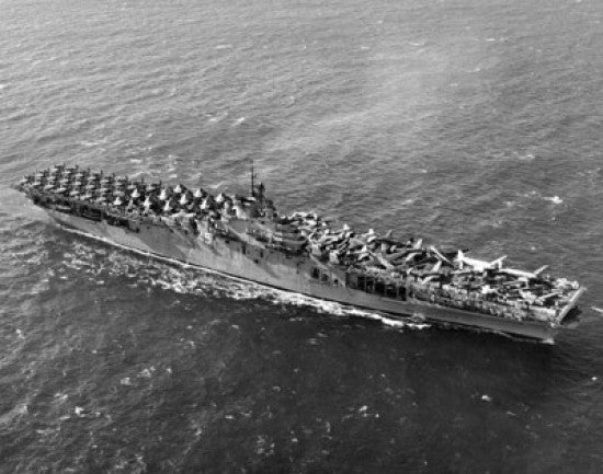 USS Valley Forge Military Ship Poster Print - High Angle View