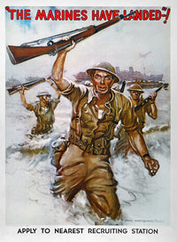 The Marines Have Landed WWII Recruiting Poster by James Montgomery Flagg