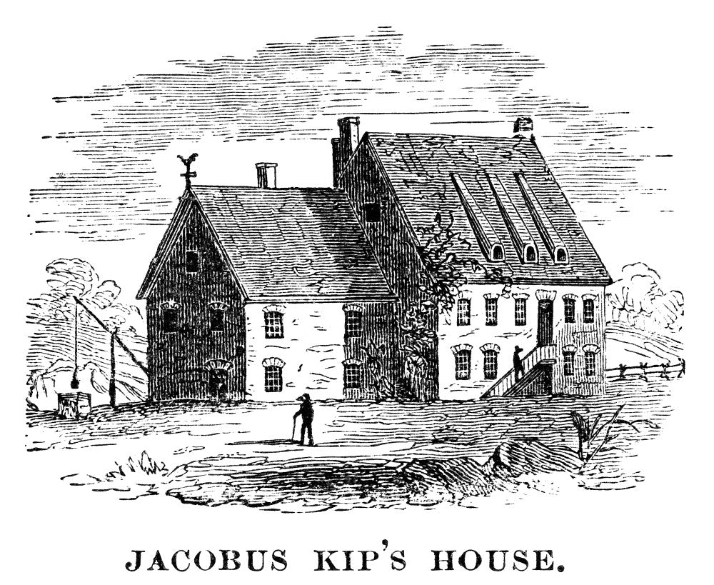 New York Kip House Fine Art Print - Historic Wood Engraving