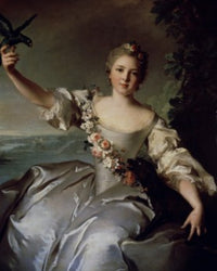 Portrait of Marquise d'Antin Fine Art Print by Jean-Marc Nattier
