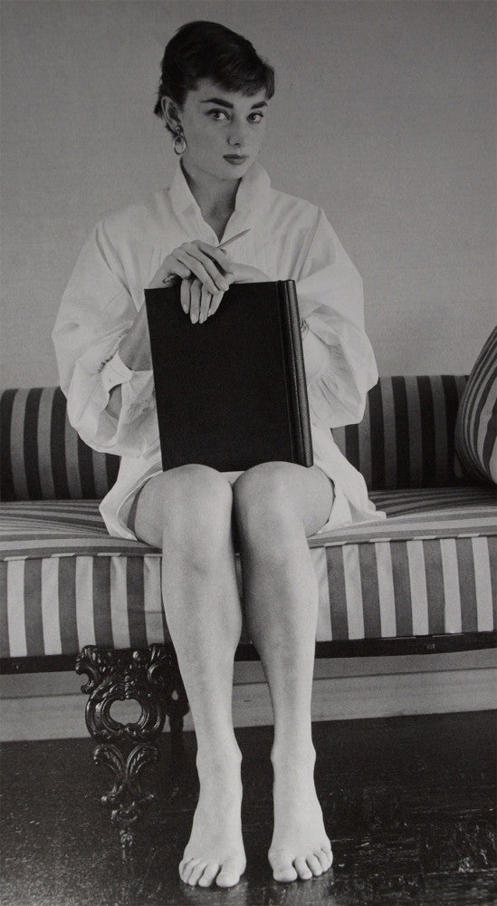 Audrey Hepburn Sitting with Book Photo Print - 8x10