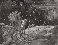 Dante Alighieri Inferno Canto XV Engraving by Gustave Dore
