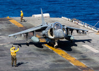 AV-8B Harrier Taking Off from USS Kearsarge Fine Art Print by Stocktrek Images