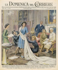 Queen Elizabeth II Wedding Dress Fine Art Print by Mary Evans