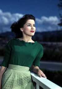 Debra Paget 'Green Outfit Leaning on Railing' Photo Print