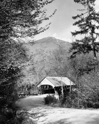 Road Leading to Covered Bridge in New Hampshire Fine Art Print