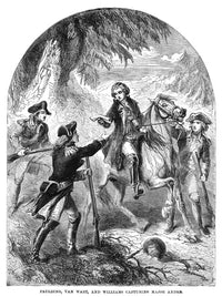 The Capture of John Andre by American Militiamen - 19th Century Wood Engraving Print